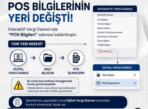 POS BİLGİLERİNİN YERİ DEĞİŞTİ
